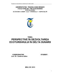 Perspective în Dezvoltarea Ecoturismului în Delta Dunării - Pagina 2