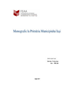 Organizarea și funcționarea Primăriei Iași - Pagina 1