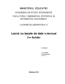 Lucrul cu Bazele de Date în Borland C++ Builder - Pagina 1