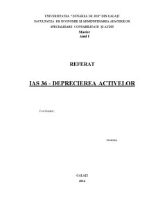 IAS 36 Deprecierea Activelor - Pagina 1