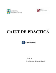 Caiet practică Alpha Bank - Pagina 1