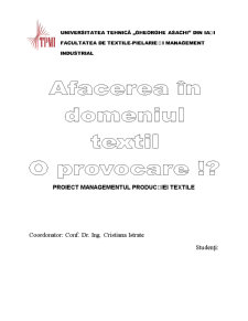 Managementul Producției Textile - Pagina 1