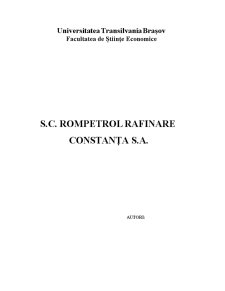 Politici financiare - SC Rompetrol Rafinare Constanța SA - Pagina 1