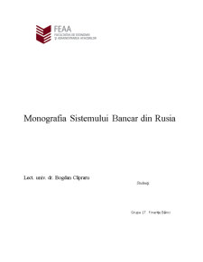 Analiza Sistemului Bancar din Rusia - Pagina 1