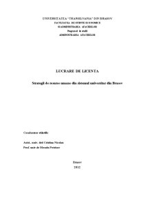 Human resources strategies of the universities system of Brașov - Pagina 1