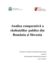 Analiza Comparativă a Cheltuielilor Publice din România și Slovenia - Pagina 1