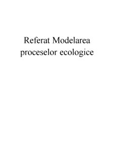 Modelarea Proceselor Ecologice - Pagina 1