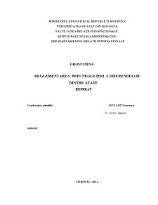 Reglementarea prin negocieri a diferendelor dintre state - Pagina 1