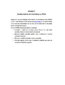 Analiza datelor în SPSS pe județe a suprafețelor și producției de cartofi - Pagina 1