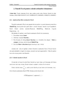 Funcții Excel pentru calcule aritmetice elementare - Pagina 1