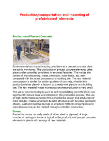 Production, Transportation and Mounting of Prefabricated Elements - Pagina 1