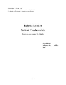 Statistică - noțiuni fundamentale - Pagina 1