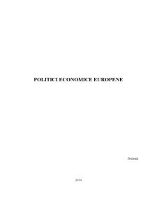 Politici Economice Europene - Cluster - Pagina 1