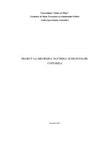 Doctrina și deontologie contabilă - Pagina 1