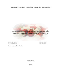 Cefalosporinele de Generația a iii-a și a iv-a în Tratarea Infecțiilor cu Germeni Rezistenți - Pagina 1