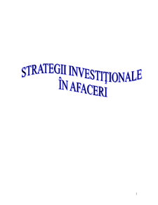 Strategii investiționale în afaceri - Pagina 1