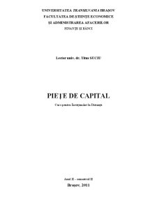 Piețe de Capital - Pagina 1