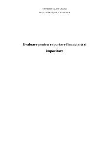 Evaluare pentru Raportare Financiară și Impozitare - Pagina 1