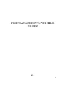 Managementul Proiectelor Europene - Pagina 1