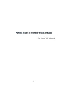 Partidele politice și societatea civilă în România - Pagina 1