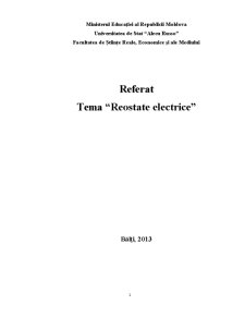Reostate Electrice - Pagina 1
