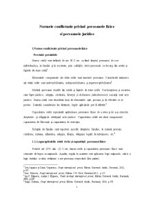Normele conflictuale privind PF și PJ în dreptul internațional privat - Pagina 1