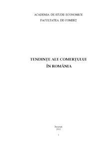 Tendințe ale Comerțului în România - Pagina 1