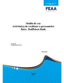 Activitatea de Creditare a Persoanelor Fizice - Raiffeisen Bank - Pagina 1