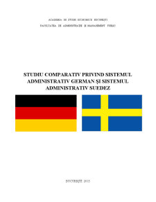 Studiu Comparativ privind Sistemul Administrativ German și Sistemul Administrativ Suedez - Pagina 1