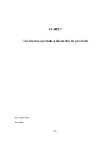 Conducerea optimală a sistemelor de producție - Pagina 1