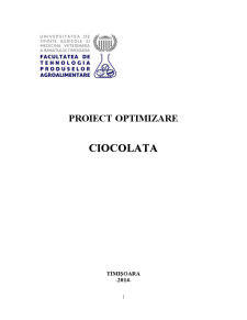 Optimizare - ciocolată - Pagina 1