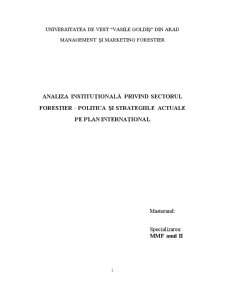Analiza Instituțională Privind Sectorul Forestier - Pagina 1