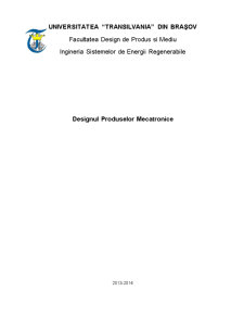 Designul Produselor Mecatronice - Pagina 1