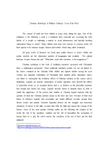 Christian Mythology în William Golding's Lord of the Flies - Pagina 1