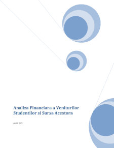 Analiza financiară a veniturilor studenților și sursa acestora - Pagina 1