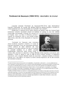 Charles Bally - influența lui Ferdinand de Saussure - Pagina 2
