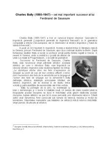Charles Bally - influența lui Ferdinand de Saussure - Pagina 4