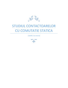Studiul contactoarelor cu comutație statică - Pagina 1