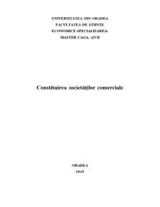 Constituirea Societăților Comerciale - Pagina 1