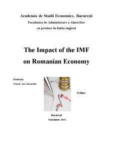 The Impact of the IMF on Romanian Economy - Pagina 1