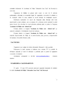 Campania de relații publice - Academia de Poliție Alexandru Ioan Cuza din București - Pagina 5