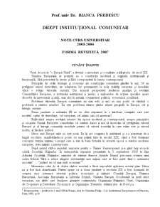 Drept Instituțional Comunitar - Pagina 1