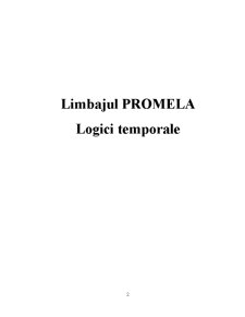 Limbajul Promela. Logici Temporale - Pagina 2