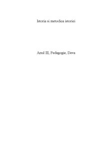 Istoria și Metodologia Istoriei - Pagina 1