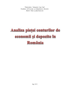 Analiza Pieței Conturilor de Economii și Depozite în România - Pagina 1