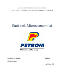 Statistică microeconomică - Petrom - Pagina 1