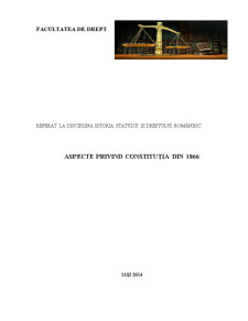 Aspecte Privind Constituția din 1866 - Pagina 1