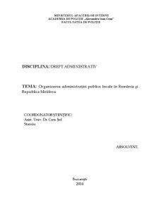 Organizarea Administrației Publice Locale în România - Pagina 1
