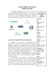 Analiza Supply Chain-ului la Ford Motors - Pagina 2