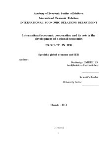 International economic cooperation and its role in the development of national economies - Pagina 1